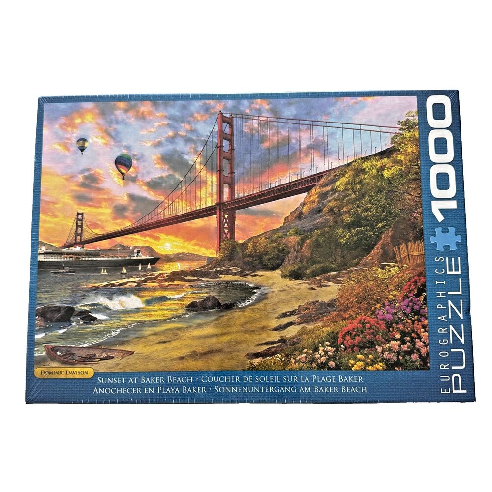 Eurographics Sunset at Baker Beach 1000 PC Jigsaw‎ Puzzle Sealed Dominic Davison